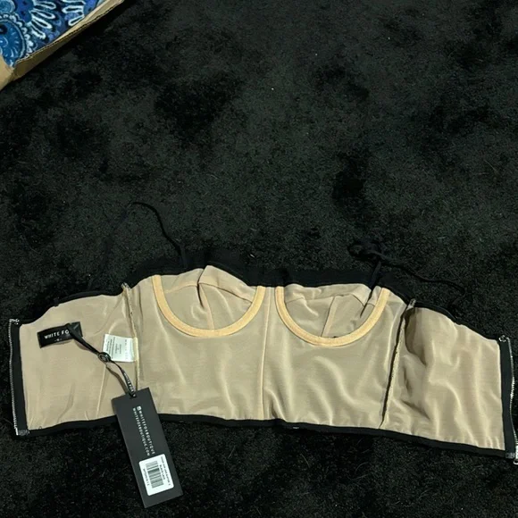 White Fox Pink and Black Lace Bustier - Picture 11 of 11